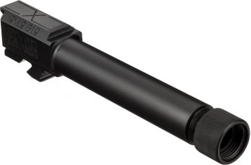 Image of Faxon Firearms G19 Barrel, Compact, Gen 1-4, 9mm SAAMI, 4150 QPQ, Threaded Barrel, Black Nitride, GA910N19NGQ-T
