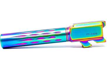 Image of Faxon Firearms Gen 2-5 Match Pistol Barrel w/ Patented Flame Fluting, Glock, Glock 19, 9mm, 1-10 Twist, Non Threaded, Polished DLC, GB910N19LGQ-N-PDLC