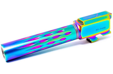 Image of Faxon Firearms Gen 2-5 Match Pistol Barrel w/ Patented Flame Fluting, Glock, Glock 19, 9mm, 1-10 Twist, Non Threaded, Polished DLC, GB910N19LGQ-N-PDLC