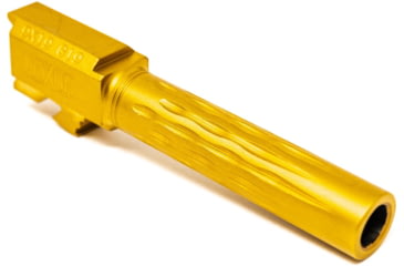 Image of Faxon Firearms Gen 2-5 Match Pistol Barrel w/ Patented Flame Fluting, Glock, Glock 19, 9mm, 1-10 Twist, Non Threaded, TiN PVD, GB910N19LGQ-N-PTIN