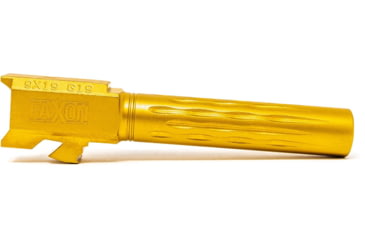 Image of Faxon Firearms Gen 2-5 Match Pistol Barrel w/ Patented Flame Fluting, Glock, Glock 19, 9mm, 1-10 Twist, Non Threaded, TiN PVD, GB910N19LGQ-N-PTIN