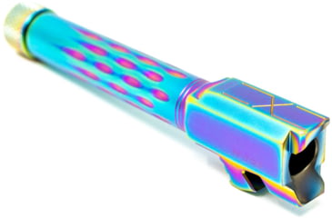 Image of Faxon Firearms Gen 2-5 Match Pistol Barrel w/ Patented Flame Fluting, Glock, Glock 19, 9mm, 1-10 Twist, Threaded, Polished DLC, GB910N19LGQ-T-PDLC