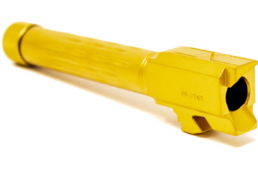 Image of Faxon Firearms Gen 2-5 Match Pistol Barrel w/ Patented Flame Fluting, Glock, Glock 19, 9mm, 1-10 Twist, Threaded, TiN PVD, GB910N19LGQ-T-PTIN