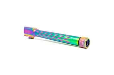 Image of Faxon Firearms Gen 5 Match Pistol Barrel w/ Patented Flame Fluting, Glock, Glock 34, 9mm, 1-10 Twist, 1/2x28, Chameleon PVD, GB910N345LGQ-T-NCR