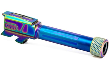 Image of Faxon Firearms Match Series Glock 43/43X Threaded Barrel, 9mm Caliber, 416-R Stainless Steel, Chameleon PVD, Multi, GB910N43SGQ-T-NCR