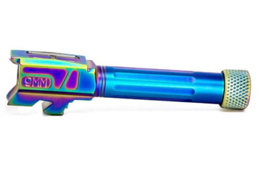 Image of Faxon Firearms Match Series Glock 43/43X Threaded Barrel, 9mm Caliber, 1-10 Twist, 416-R Stainless Steel, Chameleon PVD, Multi, GB910N43SGQ-T-NCR