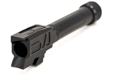 Image of Faxon Firearms Match Series Glock 43/43X Threaded Barrel, 9mm Caliber, 416-R Stainless Steel, Nitride, Black, GB910N43SGQ-T