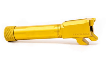 Image of Faxon Firearms Match Series M&amp;P Shield Barrel, 9mm Caliber, 416-R, TiN Coated, Threaded, Gold, M&amp;PB910NSSOQ-T-TIN