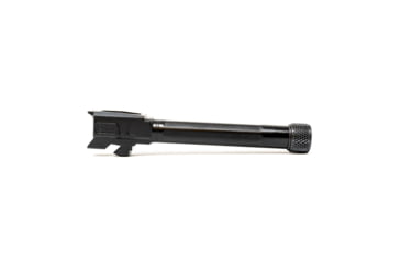 Image of Faxon Firearms Match Straight Fluted Pistol Barrel, Glock, Glock 48, 9mm, 1-10 Twist, 1/2x28, Black, GB910N48SGQ-T