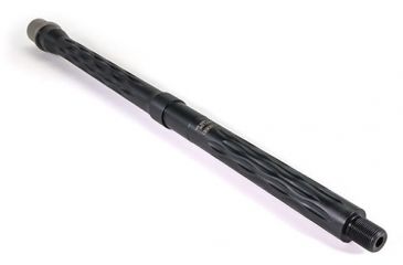 Image of Faxon Firearms .223 Wylde Flame Fluted Rifle Barrel, Mid-Length, 416-R Stainless QPQ Nitride, 5R, NP3 Extension, Black Nitride, 16, 15BW8M16LMQ-5R-NP3