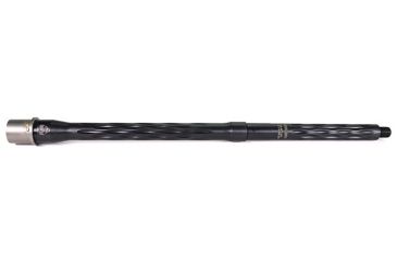 Image of Faxon Firearms .223 Wylde Flame Fluted Rifle Barrel, Mid-Length, 416-R Stainless QPQ Nitride, 5R, NP3 Extension, Black Nitride, 16, 15BW8M16LMQ-5R-NP3