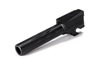 Image of Faxon Firearms Sig Sauer P320 Compact Barrel, Flame Fluted, Non-Threaded, 9mm, 1-10 Twist, 416-R SS, Nitride, Black, 320B910NC2LOQ-N
