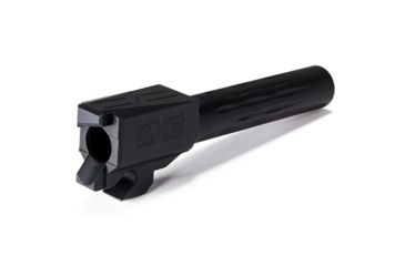 Image of Faxon Firearms Sig Sauer P320 Compact Barrel, Flame Fluted, Non-Threaded, 9mm, 1-10 Twist, 416-R SS, Nitride, Black, 320B910NC2LOQ-N