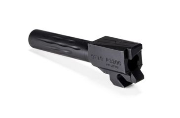 Image of Faxon Firearms Sig Sauer P320 Compact Barrel, Flame Fluted, Non-Threaded, 9mm, 1-10 Twist, 416-R SS, Nitride, Black, 320B910NC2LOQ-N