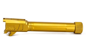 Image of Faxon Firearms SIG Sauer P365 XL Threaded Barrel, 9mm Caliber, 1-10 Twist, 416-R Stainless Steel, TiN PVD, Gold, 365B910NXSOQ-T-TIN