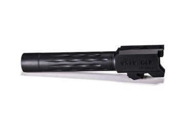Image of Faxon Firearms Smith &amp; Wesson M&amp;P 2.0 Compact Barrel, Flame Fluted, Non-Threaded, 9mm, 1-10 Twist, 416-R SS, Nitride, Black, M&amp;PB910NC2LOQ-N