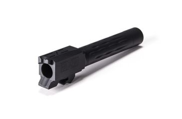 Image of Faxon Firearms Smith &amp; Wesson M&amp;P 2.0 Compact Barrel, Flame Fluted, Non-Threaded, 9mm, 1-10 Twist, 416-R SS, Nitride, Black, M&amp;PB910NC2LOQ-N