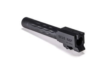Image of Faxon Firearms Smith &amp; Wesson M&amp;P 2.0 Compact Barrel, Flame Fluted, Non-Threaded, 9mm, 1-10 Twist, 416-R SS, Nitride, Black, M&amp;PB910NC2LOQ-N