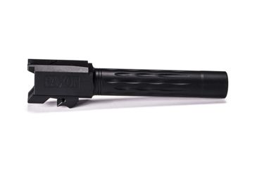Image of Faxon Firearms Smith &amp; Wesson M&amp;P 2.0 Compact Barrel, Flame Fluted, Non-Threaded, 9mm, 1-10 Twist, 416-R SS, Nitride, Black, M&amp;PB910NC2LOQ-N