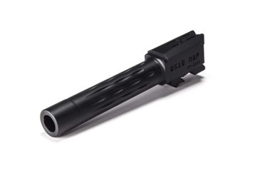 Image of Faxon Firearms Smith &amp; Wesson M&amp;P 2.0 Compact Barrel, Flame Fluted, Non-Threaded, 9mm, 1-10 Twist, 416-R SS, Nitride, Black, M&amp;PB910NC2LOQ-N