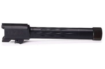 Image of Faxon Firearms Smith &amp; Wesson M&amp;P Fullsize Barrel, Flame Fluted, Threaded, 9mm, 1-10 Twist, 1/2x28, 416-R SS, Nitride, Black, M&amp;PB910NFLOQ-T