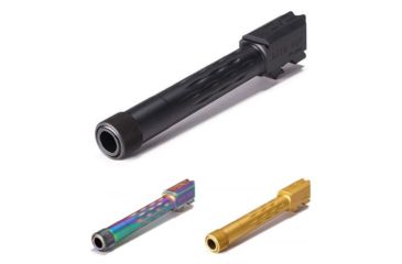 Image of Faxon Firearms Smith &amp; Wesson M&amp;P Fullsize Flame Fluted/Threaded 9mm Barrel, Black, Chameleon, Gold