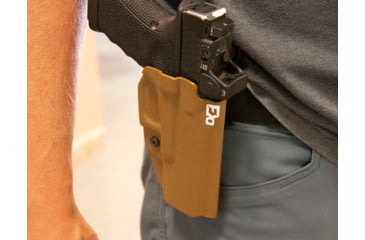 Image of FDO Industries The Prodigy OWB Kydex Holster for Sig P320 Compact w/Teklock and Optic cut, Black, 3380