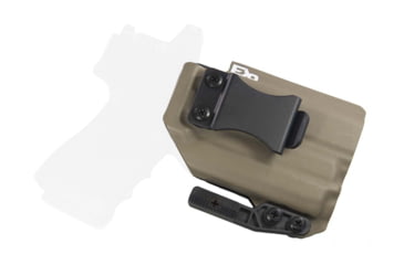 Image of FDO Industries The Pyre Lightbearing IWB Kydex Holster for Glock 19/19X/32/45 w/Olight Baldr Mini w/claw and Optic cut, Flat Dark Earth, 2369