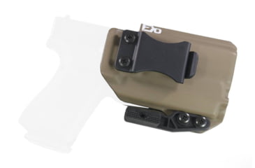 Image of FDO Industries The Pyre Lightbearing IWB Kydex Holster for Glock 19/19X/32/45 w/Olight PL-Mini 2 w/claw and Optic cut, Flat Dark Earth, 2130