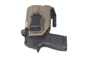 Image of FDO Industries The Pyre Lightbearing IWB Kydex Holster for Sig P320 Compact w/Olight PL-Mini 2 w/claw and Optic cut, Flat Dark Earth, 3335