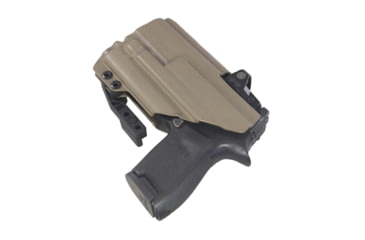 Image of FDO Industries The Pyre Lightbearing IWB Kydex Holster for Sig P320 Compact w/Olight PL-Mini 2 w/claw and Optic cut, Flat Dark Earth, 3335