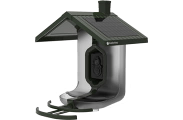 Image of FeatherSnap Scout Version 1 Bird Feeder, Clear/Green, Small, FSBF001