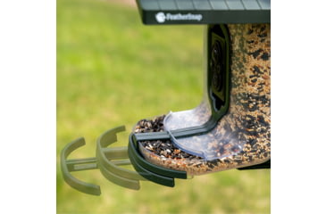 Image of FeatherSnap Scout Version 1 Bird Feeder, Clear/Green, Small, FSBF001