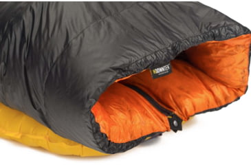 Image of Featherstone Outdoor Moondance 25 Top Quilt Sleeping Bag Alternative, Regular/Regular, Grey/Orange, MOONTQ-850R Orange/Grey