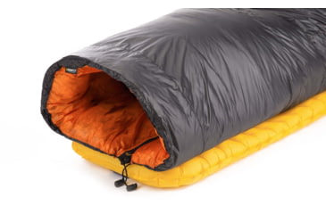 Image of Featherstone Outdoor Moondance 25 Top Quilt Sleeping Bag Alternative, Regular/Regular, Grey/Orange, MOONTQ-850R Orange/Grey