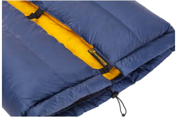 Image of Featherstone Outdoor Moondance 25 Top Quilt Sleeping Bag Alternative, Regular/Regular, Navy/Marigold, MOONTQ-850R Navy/Gold