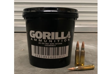 Image of Gorilla Ammunition .223 Remington 69 Grain Sierra MatchKing Rifle Ammo, 150 Rounds, Copper, 150 Rounds, gpf-33285
