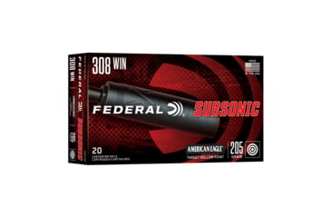 Image of Federal 308 Win 205gr Hp Subsonic 20rd 10bx/cs