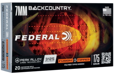 Image of Federal 7mm Backcountry 175 Grain Fusion Tipped Peak Alloy Rifle Ammo, 20 Rounds, F7BCTFS2