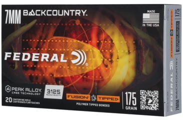 Image of Federal 7mm Backcountry 175 Grain Fusion Tipped Peak Alloy Rifle Ammo, 20 Rounds, F7BCTFS2
