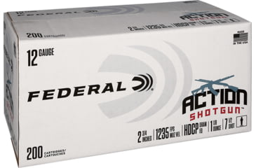 Image of Federal Action Shotgun 12 Gauge 2.75in Shotgun Ammo, 1.125oz, 7.5 Shot, 1235 FPS, 200 Rounds, AS12H 7.5
