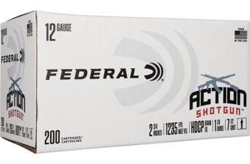 Image of Federal Action Shotgun 12 Gauge 2.75in Shotshell Ammo, 1.125oz, 7.5 Shot, 1235 FPS, 200 Rounds, AS12H 7.5-200RD