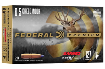 Image of Federal Barnes LRX 6.5 Creedmoor 127 Grain Barnes LRX Brass Rifle Ammo, 20 Rounds, P65CRDLRX1