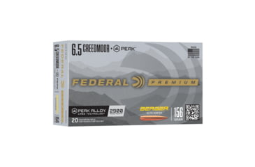 Image of Federal Elite Hunter 6.5 Creedmoor 156 grain Federal Premium Berger Peak Alloy Cased Rifle Ammunition, 20 Rounds, P65CRDPKBH1