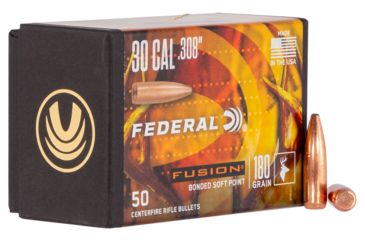 Image of Federal Premium FB308F4 Fusion Component 30 Caliber .308 180 GR Fusion Soft Point 50 B