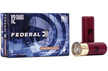 Image of Federal FC127000 Power-Shok 12 Gauge 50 1 1/4 Oz 000 Buck Shot 5 Bx/