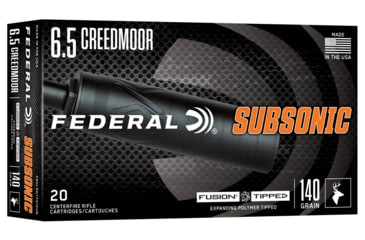 Image of Federal 6.5 Creedmoor 140 Grain Fusion Tipped Brass Rifle Ammo, 20 Rounds, F65CRDTFS1SUB