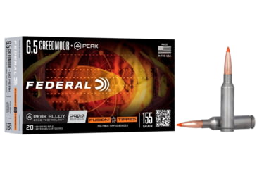 Image of Federal 6.5 Creedmoor 155 grain Federal Fusion Tipped Peak Alloy Cased Rifle Ammunition