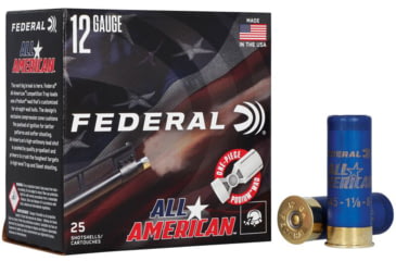 Image of Federal FAA12HC8 All-American 12Gauge 2.75 1 1/8oz 8Shot 25 Per Box/10 Case