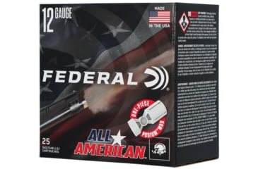 Image of Federal FAA12HC8 All-American 12Gauge 2.75 1 1/8oz 8Shot 25 Per Box/10 Case